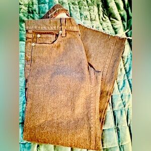 Women’s Ann Taylor Loft Modern Boot distressed jeans 26 inseam, color dark wash